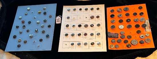 LOT OF 3 - OSHKOSH & MUCH MORE RIVET SHANKS BUTTON DISPLAY CARDS