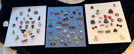 LOT OF 3 - SNAPS & MORE BUTTON DISPLAY CARDS