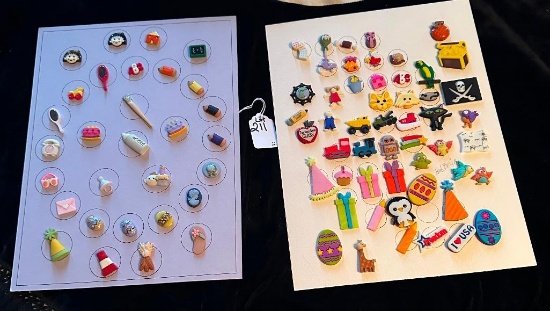 LOT OF 2 - CHARACTERS & MORE BUTTON DISPLAY CARDS