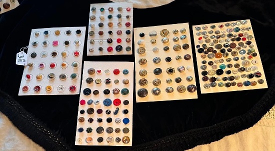 LOT OF 5 - VINTAGE & ASSORTED BUTTON DISPLAY CARDS