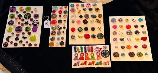 LOT OF 5 - HALLOWEEN & MORE BUTTON DISPLAY CARDS