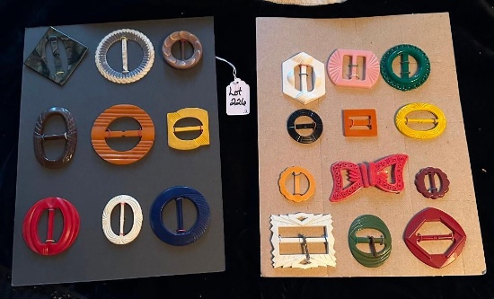 LOT OF 2 - BELT BUCKLES DISPLAY CARDS