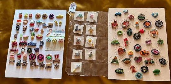 LOT OF 3 - CHARACTERS & MORE BUTTON CARD DISPLAYS
