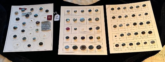 LOT OF 3 - RIVET SHANKS BUTTON DISPLAY CARDS