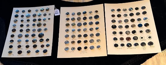 LOT OF 3 - RIVET SHANKS BUTTON DISPLAY CARDS