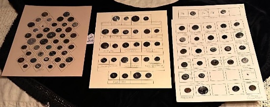 LOT OF 4 - MOTHER/DAUGHTER & MORE RIVET SHANKS BUTTON DISPLAY CARDS