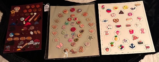 LOT OF 3 - SPORTS & MORE BUTTON DISPLAY CARDS