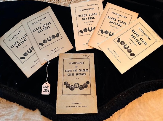 CLASSIFICATION OF BLACK GLASS BUTTONS & CLEAR AND COLORED GLASS BUTTONS BOOKLETS 1963, 1967 & 1969