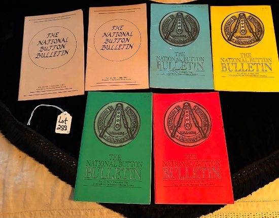 LOT OF 6 - THE NATIONAL BUTTON BULLETIN 1981, 1982 & 1988