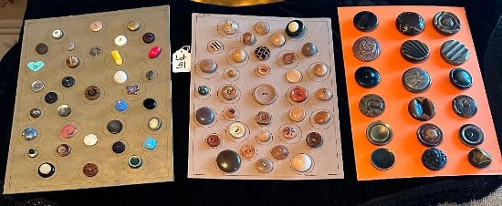 LOT OF 3 - WOOD & MORE BUTTON CARD DISPLAYS
