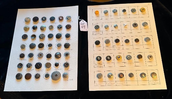LOT OF 2 RIVET SHANKS BUTTON DISPLAY CARDS