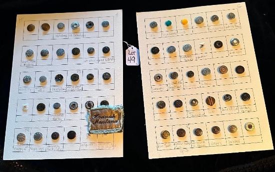 LOT OF 2 - RIVET SHANKS BUTTON DISPLAY CARDS
