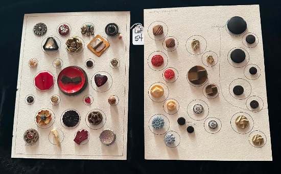LOT OF 2 - INCLUDING GOODYEAR, MOTHER/DAUGHTER AND MORE BUTTON DISPLAY CARDS