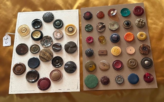 LOT OF 2 - VINTAGE BUTTON DISPLAY CARDS