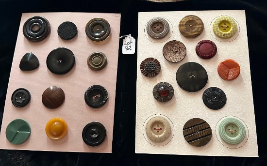 LOT OF 2 - LARGE ASSORTED BUTTON DISPLAY CARDS