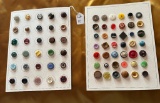 LOT OF 2 - MULTIPLE COLORS VINTAGE BUTTON DISPLAY CARDS