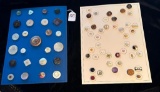 LOT OF 2 - SHELL & MORE BUTTON DISPLAY CARDS
