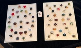 LOT OF 2 - ASSORTED BUTTON DISPLAY CARDS