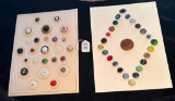 LOT OF 2 - ASSORTED BUTTON DISPLAY CARDS