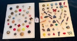 LOT OF 2 - ASSORTED BUTTON DISPLAY CARDS