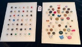 LOT OF 2 - ASSORTED BUTTON DISPLAY CARDS