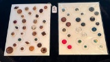 LOT OF 2 - WOOD & MORE MOTHER/DAUGHTER BUTTON DISPLAY CARDS
