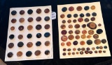 LOT OF 2 - SHADES OF BROWN BUTTON DISPLAY CARDS