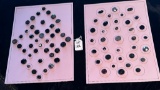 LOT OF 2 - BLACK BUTTON DISPLAY CARDS