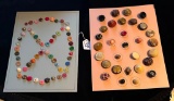 LOT OF 2 - ASSORTED BUTTON DISPLAY CARDS