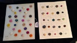 LOT OF 2 - ASSORTED BUTTON DISPLAY CARDS