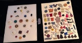 LOT OF 2 - ASSORTED PLASTIC & MORE BUTTON DISPLAY CARDS