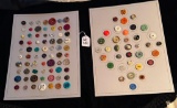 LOT OF 2 - ASSORTED BUTTON DISPLAY CARDS