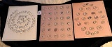 LOT OF 3 - CLEAR GLASS & PLASTIC BUTTON DISPLAY CARDS