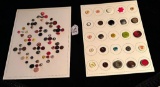 LOT OF 2 - ASSORTED BUTTON DISPLAY CARDS