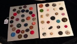 LOT OF 2 - ASSORTED BUTTON DISPLAY CARDS