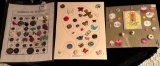 LOT OF 3 - SYMBOLS, BUTTERFLIES & CAKE BUTTON DISPLAY CARDS