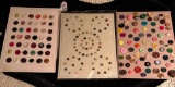 LOT OF 3 - ASSORTED BUTTON DISPLAY CARDS