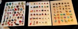 LOT OF 3 - CHRISTMAS & MUCH MORE BUTTON DISPLAY CARDS