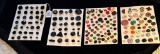 LOT OF 4 - VINTAGE ASSORTED BUTTON DISPLAY CARDS