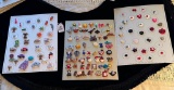 LOT OF 3 - SNAP TOGETHER BUTTON DISPLAY CARDS