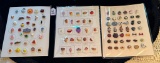 LOT OF 3 - SNAP TOGETHER BUTTON DISPLAY CARDS