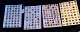 LOT OF 4 - METAL, VINTAGE & MORE BUTTON DISPLAY CARDS