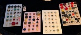 LOT OF 4 - MOTHER/DAUGHTER, TRIPLES, JEWELED BUTTON DISPLAY CARDS