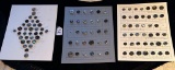 LOT OF 3 - RIVET SHANKS BUTTON DISPLAY CARDS