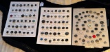 LOT OF 3 - RIVET SHANKS BUTTON DISPLAY CARDS W/ PATCHES