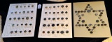 LOT OF 3 - MOTHER/DAUGHTER, HEARTS AND MORE RIVET SHANKS BUTTON DISPLAY CARDS