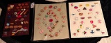 LOT OF 3 - SPORTS & MORE BUTTON DISPLAY CARDS