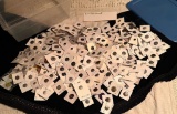 SMALL TOTE OF RIVET SHANK BUTTONS ON INDIVIDUAL CARDS