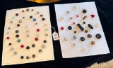 LOT OF 2 - VARIOUS COLORS BUTTON DISPLAY CARDS