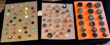 LOT OF 3 - WOOD & MORE BUTTON CARD DISPLAYS